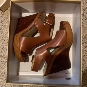 Michael Kors leather wedge sandal